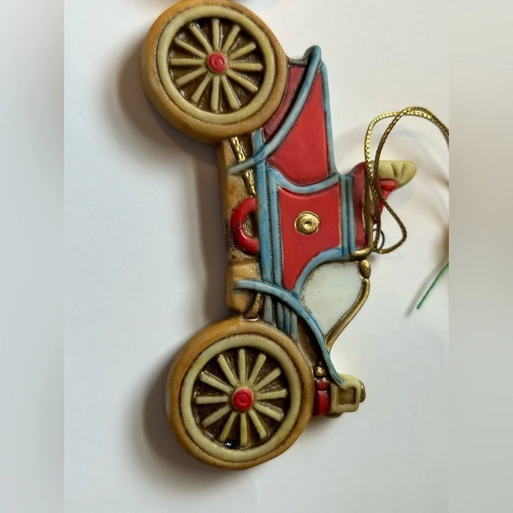 NOS Set of 3 Car Vintage Christmas Ornaments With Tags Limited Edition Decor MCM